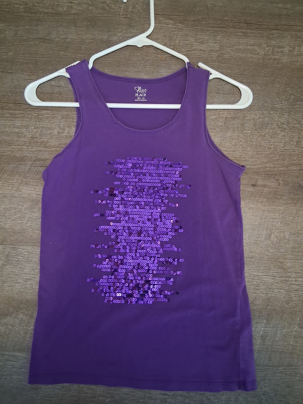 The Children's Place Purple Sequin Tank
